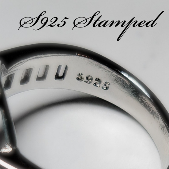 🎀925 Aquamarine Teardrop Sapphire Halo Ring - Picture 5 of 5